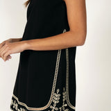 HERE SHE COMES BLACK EMBROIDERED DRESS