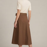 SOFT LANDING MIX MEDIA MIDI DRESS