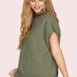 CASUAL CUES DROP SHOULDER SWEATER