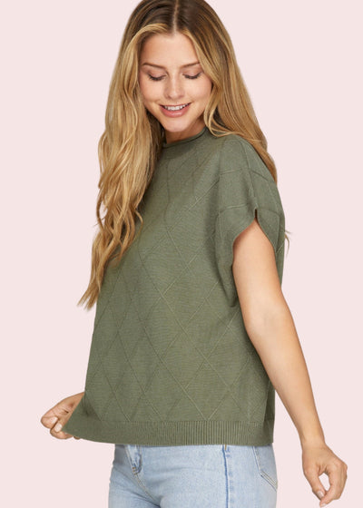 CASUAL CUES DROP SHOULDER SWEATER