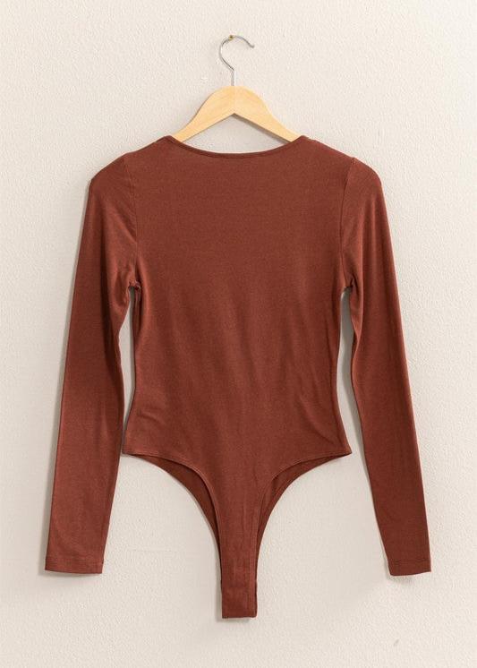 EVERYDAY BABE LONG SLEEVE SQUARE NECK BODYSUIT