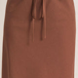 CLASSIC CHARM TIE WAIST MAXI SKIRT - BLACK OR BROWN
