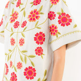 ONLINE EXCLUSIVE:  SASSY AND SWEET FLORAL EMBROIDERY BLOUSE