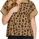 MIDNIGHT SUN LEOPARD PRINT TOP