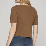 IT'S IN THE DETAILS TIE FRONT SWEATER