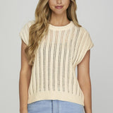COTTAGE CHARM DROP SHOULDER SWEATER