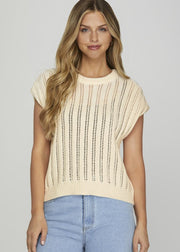 COTTAGE CHARM DROP SHOULDER SWEATER