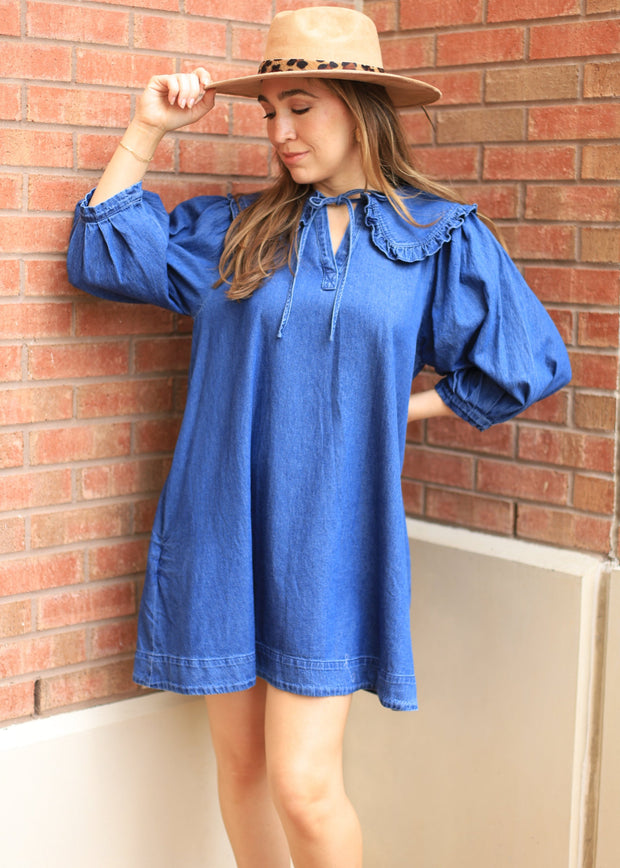 ENDLESS POSSIBILITIES DENIM DRESS