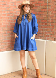 ENDLESS POSSIBILITIES DENIM DRESS