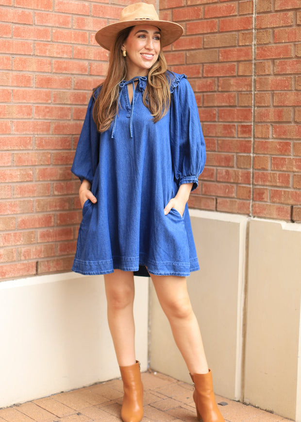 ENDLESS POSSIBILITIES DENIM DRESS