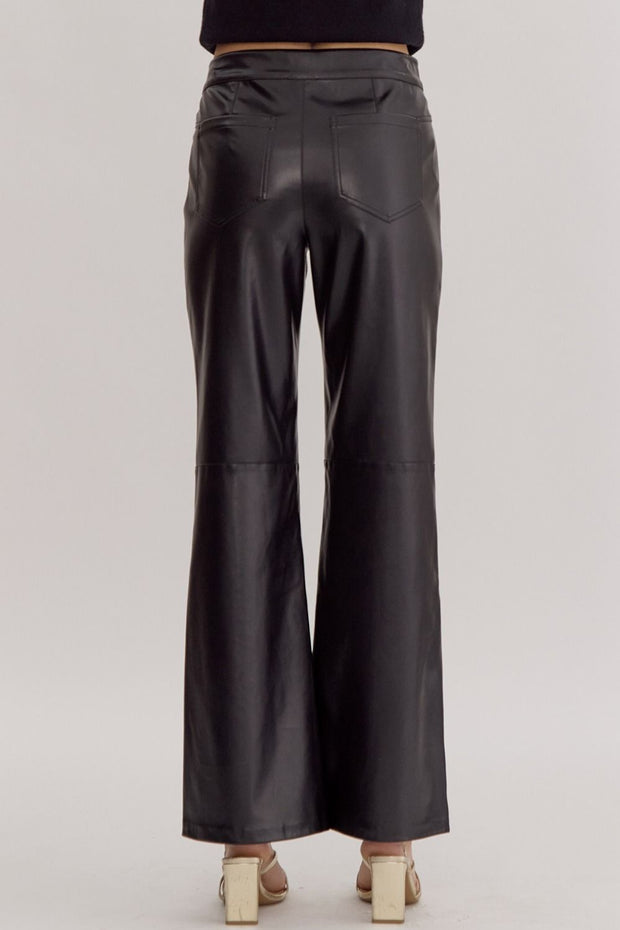 OUT LAST NIGHT FAUX LEATHER PANTS - BLACK, BROWN OR BONE