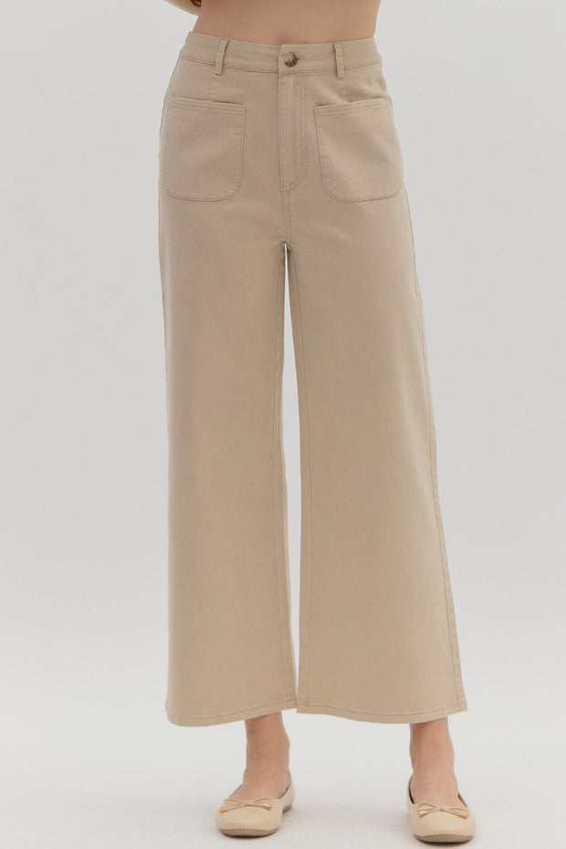 ENTRO FLAWLESS BEHAVIOR HIGH WAISTED WIDE LEG PANTS