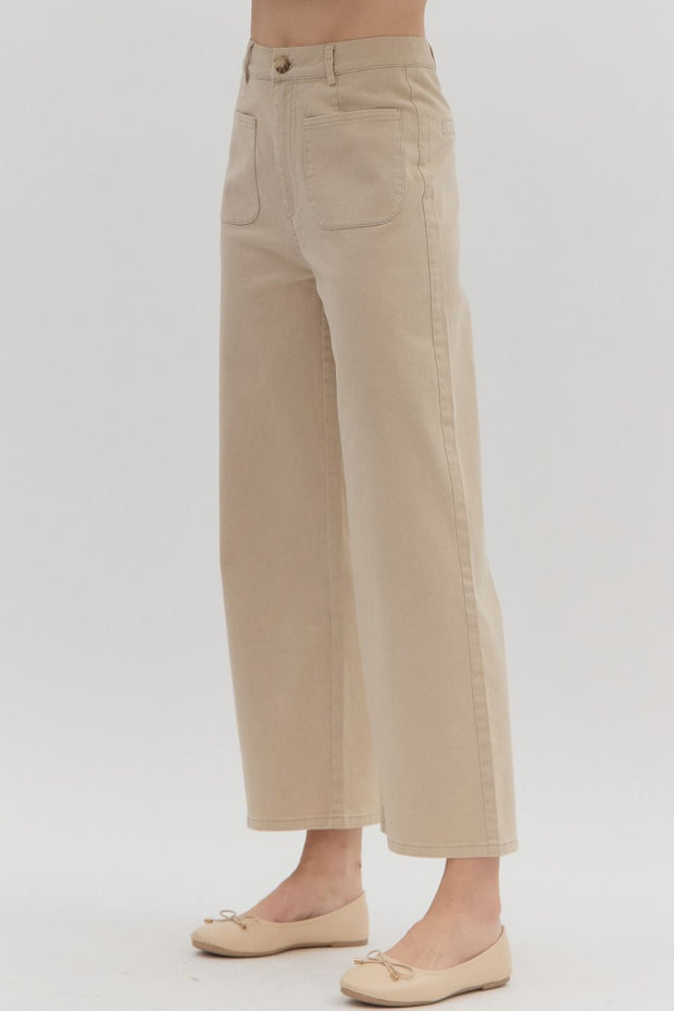 ENTRO FLAWLESS BEHAVIOR HIGH WAISTED WIDE LEG PANTS