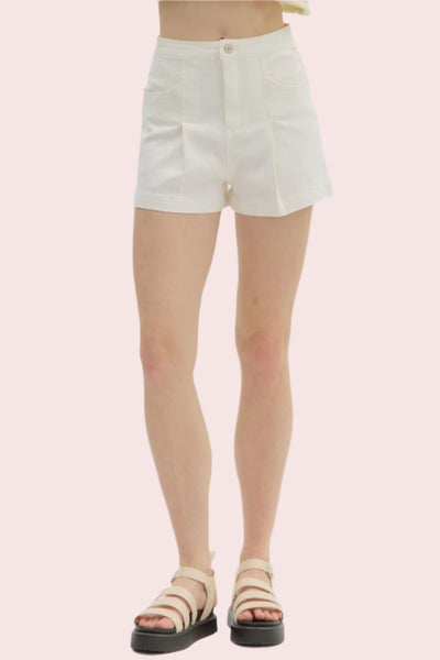 LIVE OUT LOUD PLEATED SHORTS