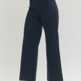 ENTRO HIGH RISE WIDE LEG PANTS - GREEN OR NAVY