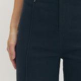 ENTRO HIGH RISE WIDE LEG PANTS - GREEN OR NAVY