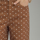 DOT YOUR CALENDAR CAMEL PANTS