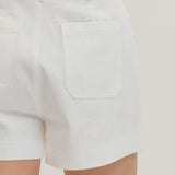 ENTRO HORSE BIT DETAIL SHORTS - BLUE OR IVORY