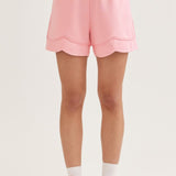 TAKE A HOLIDAY SCALLOP HEM SHORTS - PINK OR BLACK