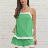 ON THE FIELD GREEN CAMI TOP