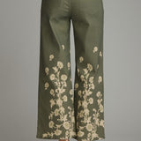 FLORAL GETAWAT OLIVE PRINT PANTS