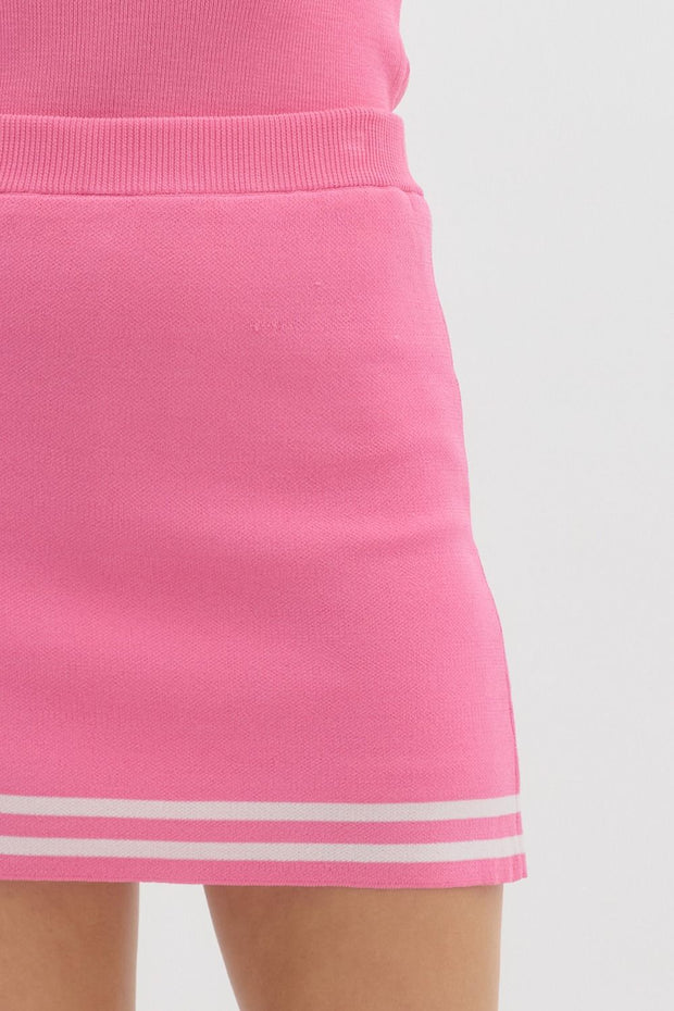 COURTSIDE CUTIE HOT PINK SKORT