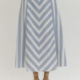 EVERYDAY ROMANCE NAVY STRIPE SKIRT