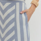 EVERYDAY ROMANCE NAVY STRIPE SKIRT