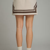 CASUAL COMFORTS TAUPE KNIT SKORT