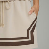 CASUAL COMFORTS TAUPE KNIT SKORT