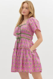 FIELD OF WILD FLOWERS BOW DRESS