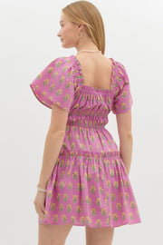 FIELD OF WILD FLOWERS BOW DRESS