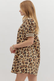 MIAMI PIER LOEPARD PRINT DRESS