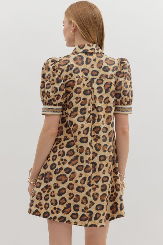 MIAMI PIER LOEPARD PRINT DRESS