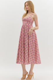 SECRET GARDEN PINK FLORAL MAXI DRESS