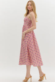 SECRET GARDEN PINK FLORAL MAXI DRESS