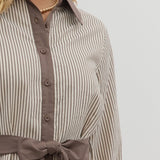 URBAN WONDERS MOCHA STRIPE DRESS