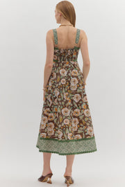 MOSCATO SIPPIN' FLORAL MIDI DRESS