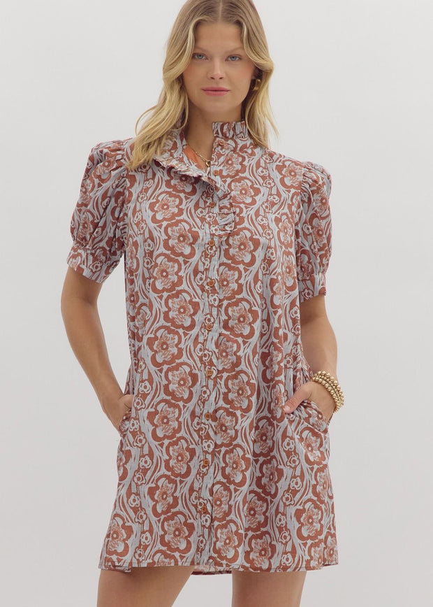 MEMORY LANE FLORAL COTTON DRESS