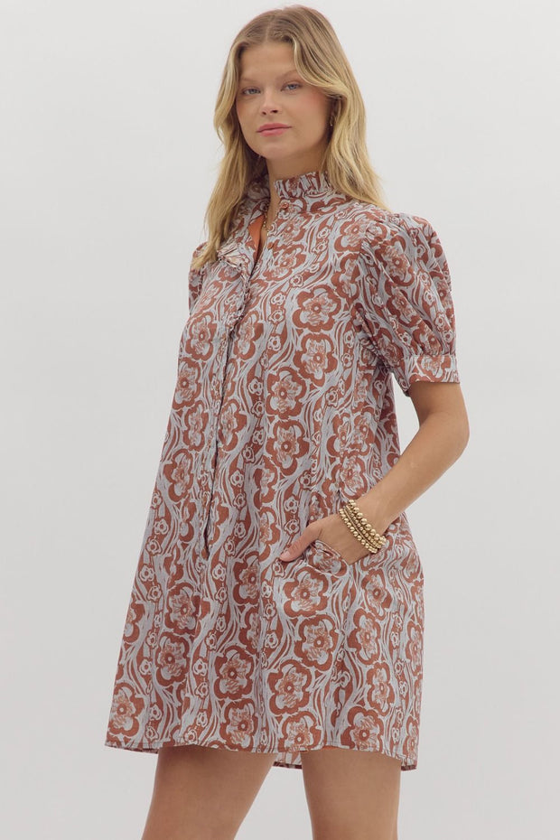 MEMORY LANE FLORAL COTTON DRESS
