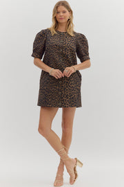ON THE WILDER SIDE LEOPARD MINI DRESS