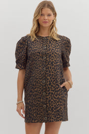 ON THE WILDER SIDE LEOPARD MINI DRESS