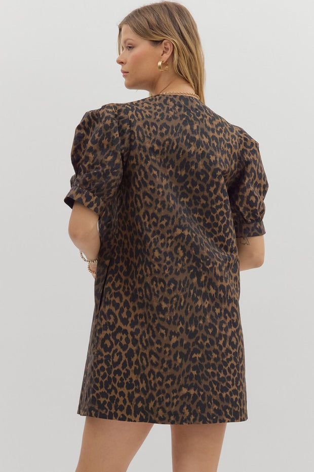 ON THE WILDER SIDE LEOPARD MINI DRESS