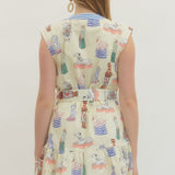 ONLINE EXCLUSIVE:  ANIMAL LOVER IVORY PRINT DRESS