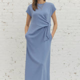 EASY DOES IT MIDI DRESS - BLUE OR BLACK