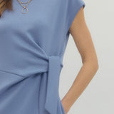 EASY DOES IT MIDI DRESS - BLUE OR BLACK