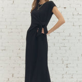 EASY DOES IT MIDI DRESS - BLUE OR BLACK