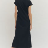 EASY DOES IT MIDI DRESS - BLUE OR BLACK