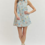 JUST LIKE SPRING STRIPED MINI DRESS