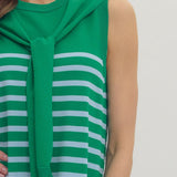 ALL TIED UP CARDIGAN STRIPED DRESS